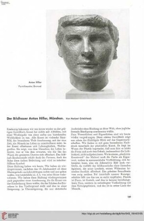 59: Der Bildhauer Anton Hiller, München