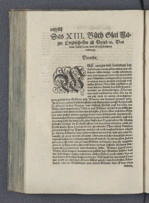 Das XIII. Buch Olai Magni Ertzbischoffen zu Vpsal rc. Von dem Ackerbauw / vnd Menschlichen narung.