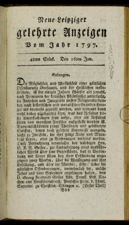 48tes Stück. Den 16ten Jun.