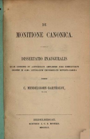 De monitione canonica : (Diss.)