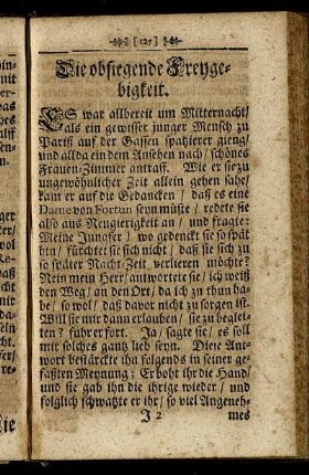 Die obsiegende Freygebigkeit.