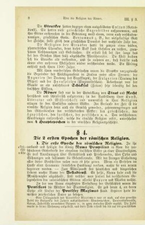 § 4. Die 2 ersten Epochen der römischen Religion