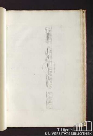 Pl. 6. Coupe de la halle de Mr LaClotte.