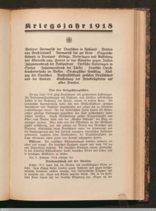 Kriegsjahr 1918
