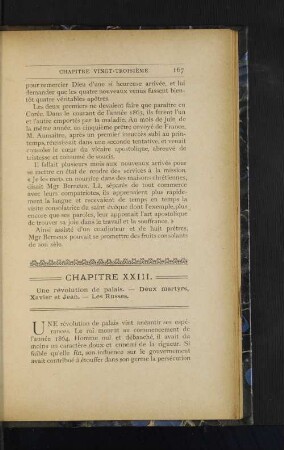 Chapitre XXIII. une revolution de palais. - Deux martyrs, Xavier et Jean. - Les Russes.