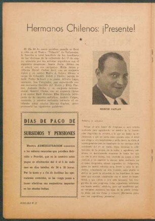 Hermanos chilenos: ¡Presente!