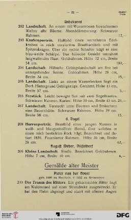 Gemälde alter Meister (Nr. 210-281)