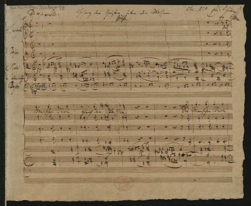 Gesang der Geister über den Wassern. Fragmente; T (4), B (4), strings; C-Dur; D 714; op.167