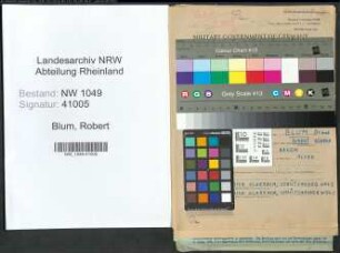 Entnazifizierung Robert Blum , geb. 26.06.1912 (Arzt)