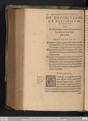 De Definitione Et Partibus Poenitentiae.