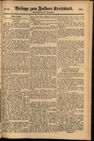 Zweite Ausgabe vom Dienstag, den 18. Dezember 1900.