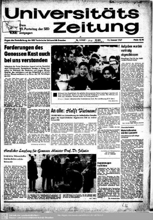 1967: Universitäts-Zeitung
