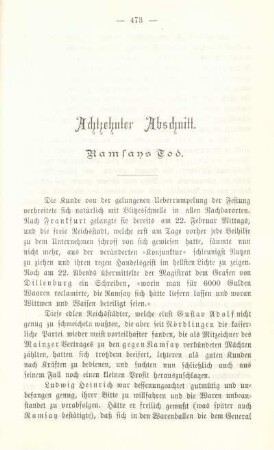 Achtzehnter Abschnitt. Ramsays Tod.