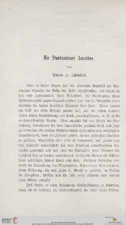 Die Staatsmänner Amerikas