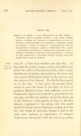 Chap. VII. Arrival at Brunè ...