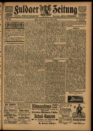 Zweite Ausgabe vom Mittwoch, den 23. März 1904.