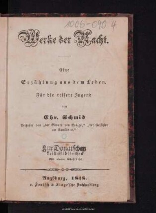 Werke der Nacht : eine Erzählung aus dem Leben