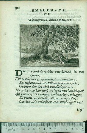 Emblemata. XLII. Wat is het volck, als wind en wolck?