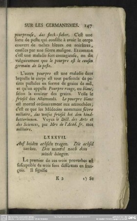 LXXXVII. Auf beiden achseln tragen. Die achsel zucken, den mantel nach dem winde hängen