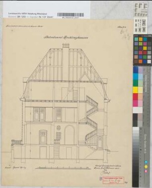 Betriebsamt Recklinghausen, Blatt 6: Schnitt [2 Exemplare], M. 1:50 Hgv, Sknr.: 2, Fanr.: 8, Bunr.: 3