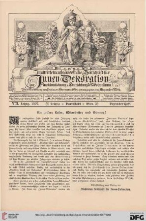 An unsere Leser, Mitarbeiter und Gönner!