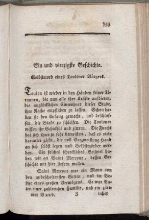 Ein und vierzigste Geschichte - Fünf und vierzigste Geschichte