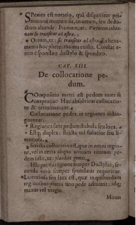 Cap. XIII. De collocatione pedum