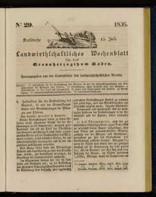 No 29. 1836. 15. Juli