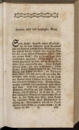 Hundert zwey und dreyßigster Brief - Hundert und vierzigster Brief