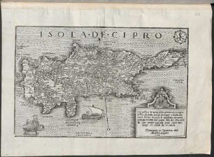 Isola De Cipro : Questa e la vera descriptione et Geographia de tutta linsula de Cypre ridutta alla vera forma ...