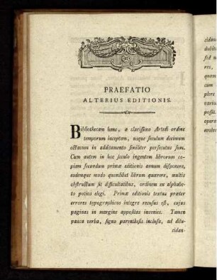 Praefatio Alterius Editionis