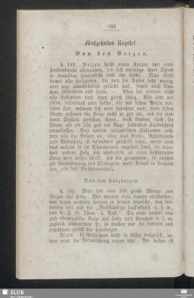 Fünfzehntes Kapitel. Von den Beizen