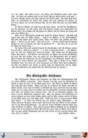 Der Markgräfler Holzhauer