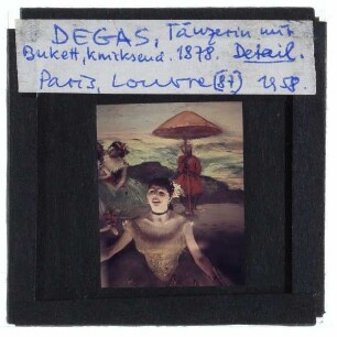 Degas, Tänzerin mit Blumenstrauß, knicksend