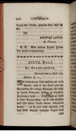 XXXVII. Brief. - XLVI. Brief.