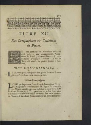 Titre XII. - Titre XV.
