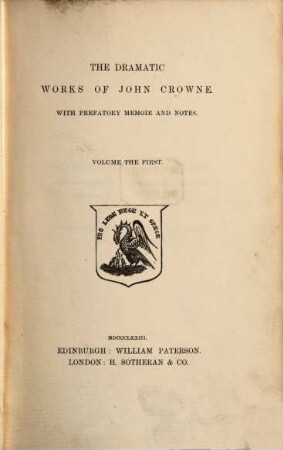 The dramatic works of John Crowne. 1, Juliana ...