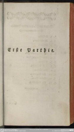 Erste Parthie