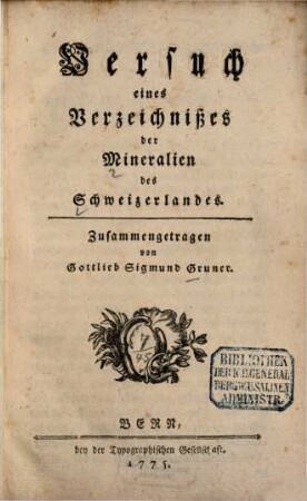 Die Naturgeschichte Helvetiens in der alten Welt