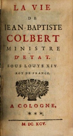 Vie de Jean-Baptiste Colbert