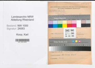 Entnazifizierung Karl Koop, geb. 23.02.1888 (Betriebsassistent)