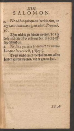 XIII. Salomon.