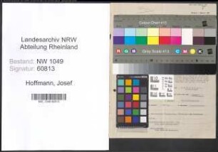 Entnazifizierung Josef Hoffmann , geb. 04.06.1905 (Techniker)