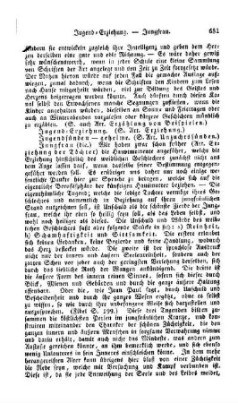 Jugend-Erziehung, (s. Art. Erziehung)
