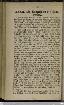 XXXII. Die Wanderjahre des Handwerkers