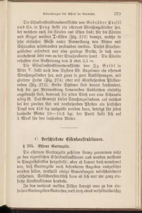 C. Verschiedene Eisenkonstruktionen.