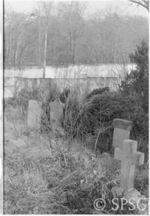 Mauerfall, Potsdam, Klein Glienicke, Grenzanlage, Friedhof und Mauer.