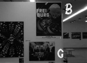 Freiburg: Schwarzes Kloster; Ausstellung: Freiburg, Doppelseite: Plakat, Konzert St. Peter