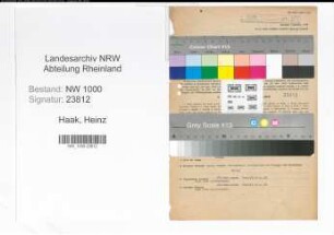 Entnazifizierung Heinz Haak, geb. 08.03.1910 (Polizeiinspektor)