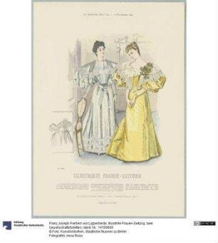 Illustrirte Frauen-Zeitung: zwei Gesellschaftstoiletten